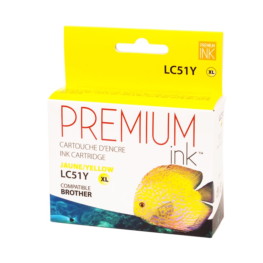 Brother LC51 XL Alternative Yellow  Premium Ink