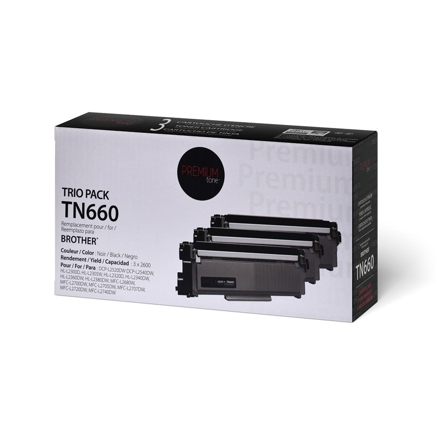 Brother TN660 Alternative Premium Tone Trio Pack 2.6K