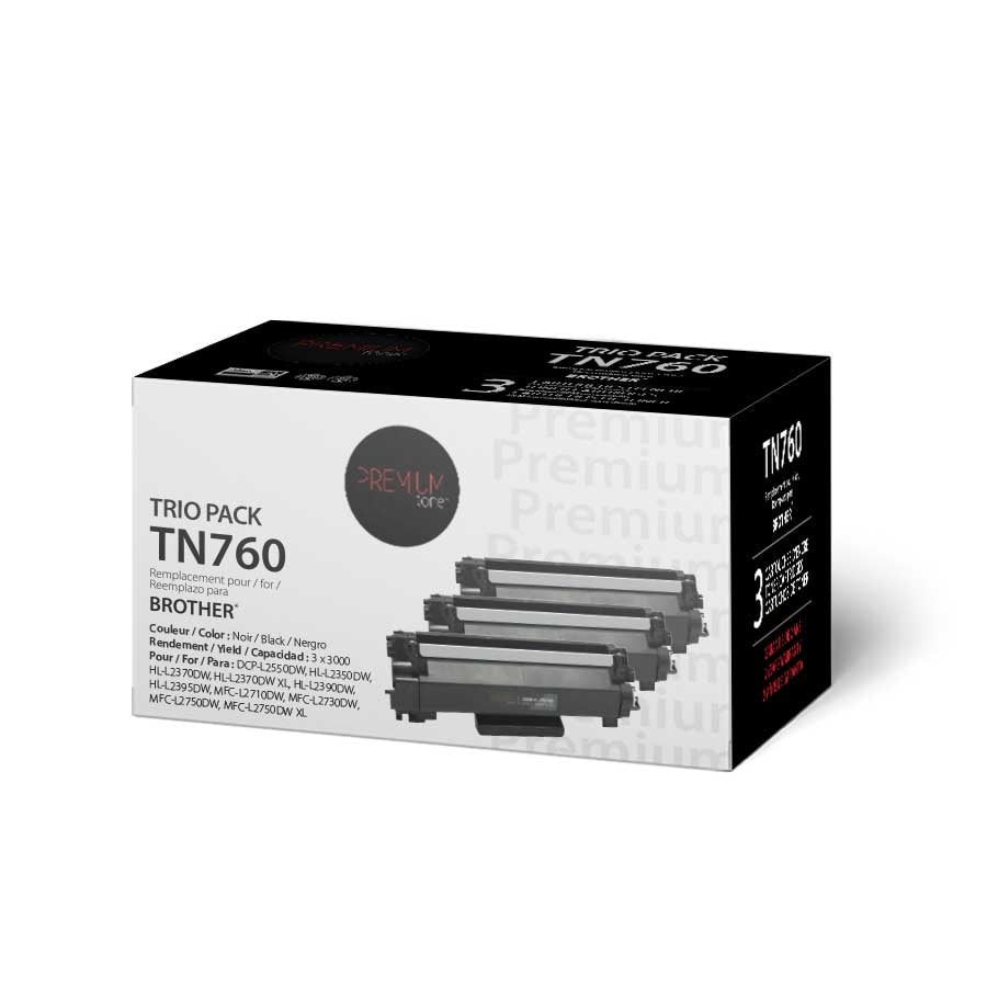 Brother TN760 Toner Alternative Premium Tone Trio Pack 3K