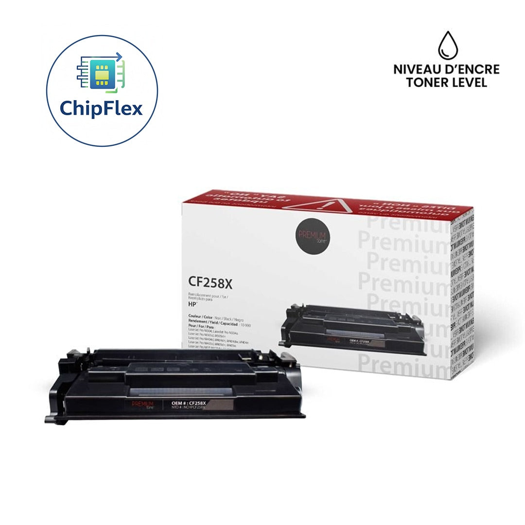 HP CF258X Alternative Premium Tone ChipFlex YRTS  (with toner level) 10K