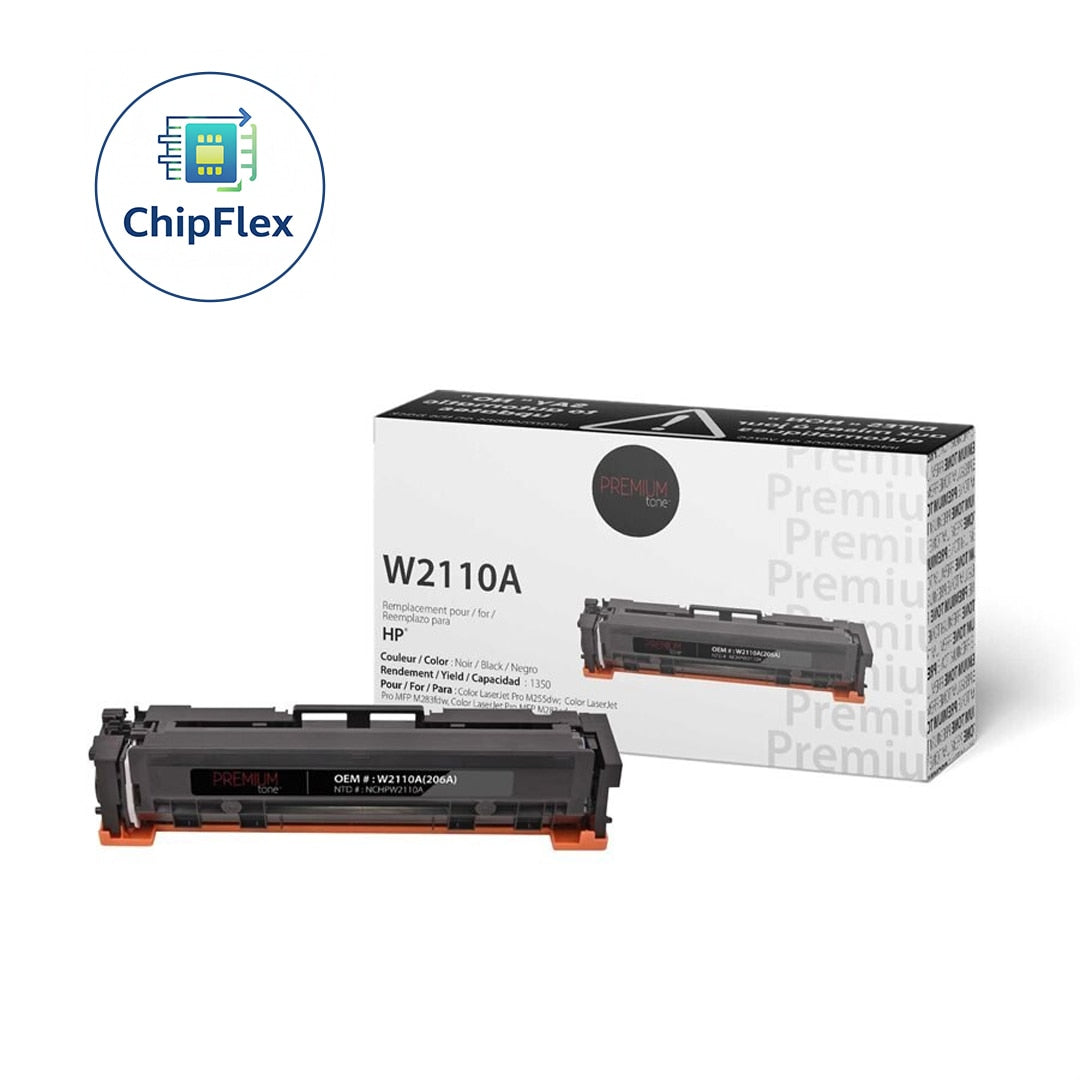 HP 206A W2110A Alternative Premium Tone ChipFlex YRTS  Black 1350 pages