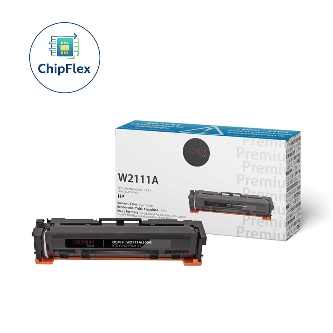HP 206A W2111A Alternative Premium Tone YRTS Cyan 1250 pages