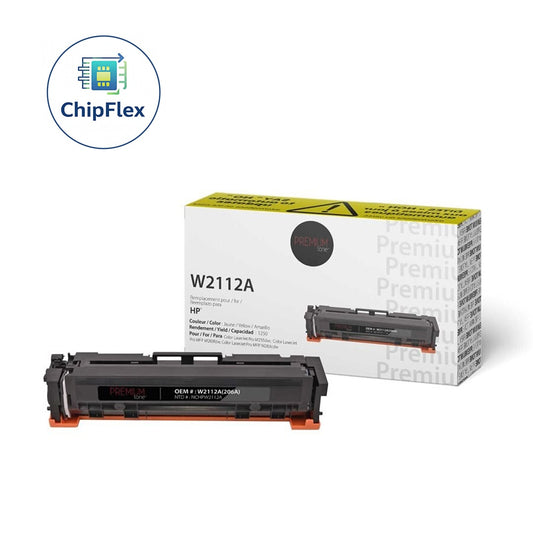 HP 206A W2112A Alternative Premium Tone YRTS Jaune 1250 page