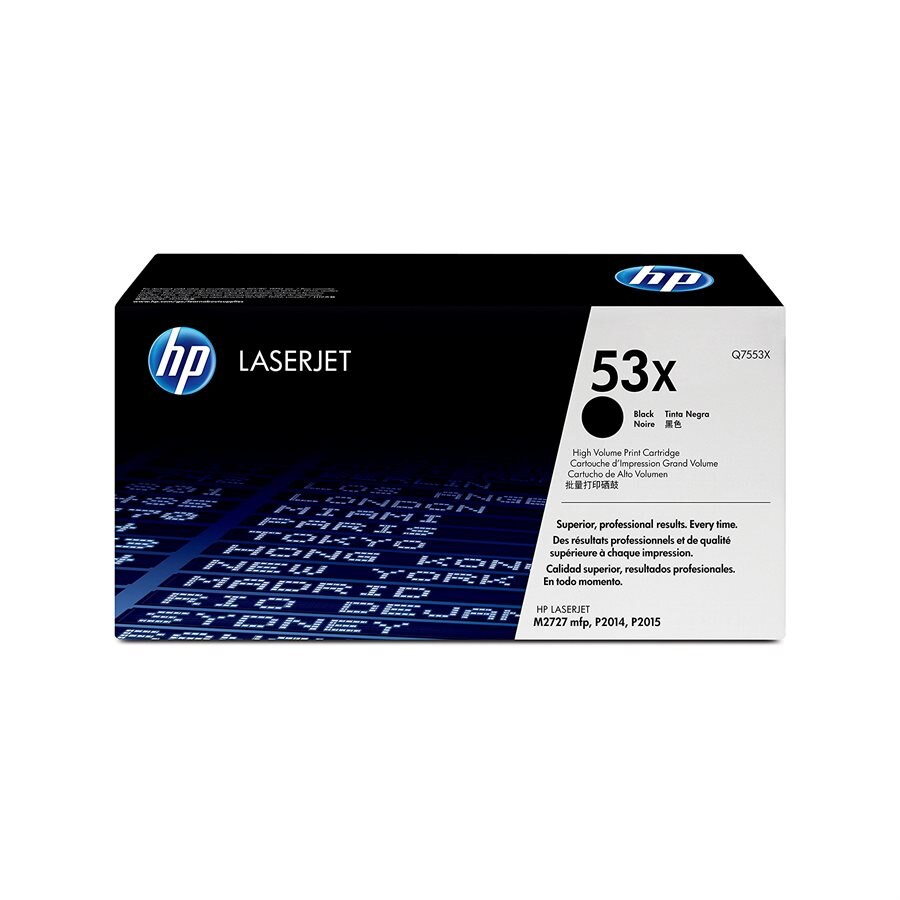 HP LaserJet M2727/P2015 OEM Toner Q7553X Black 7K