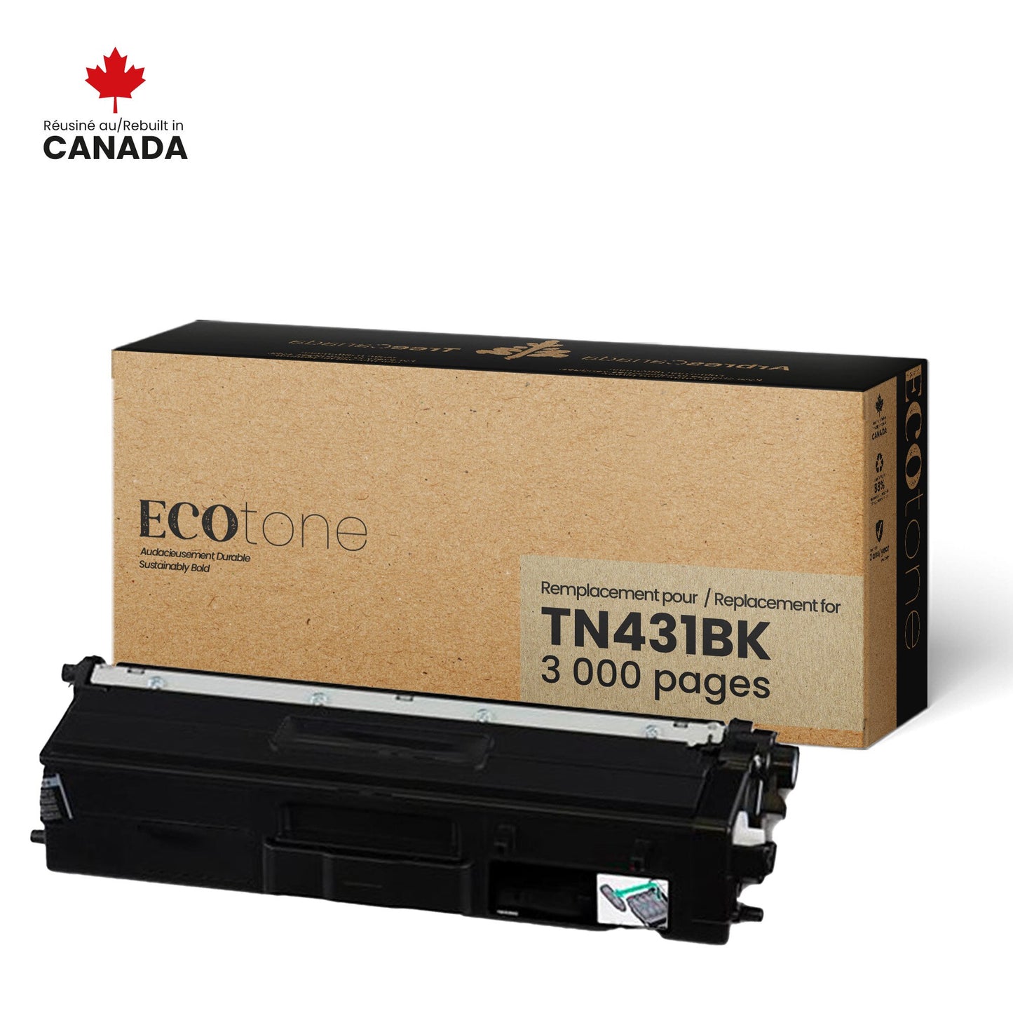 Brother TN431BK Reman Ecotone Black 3K