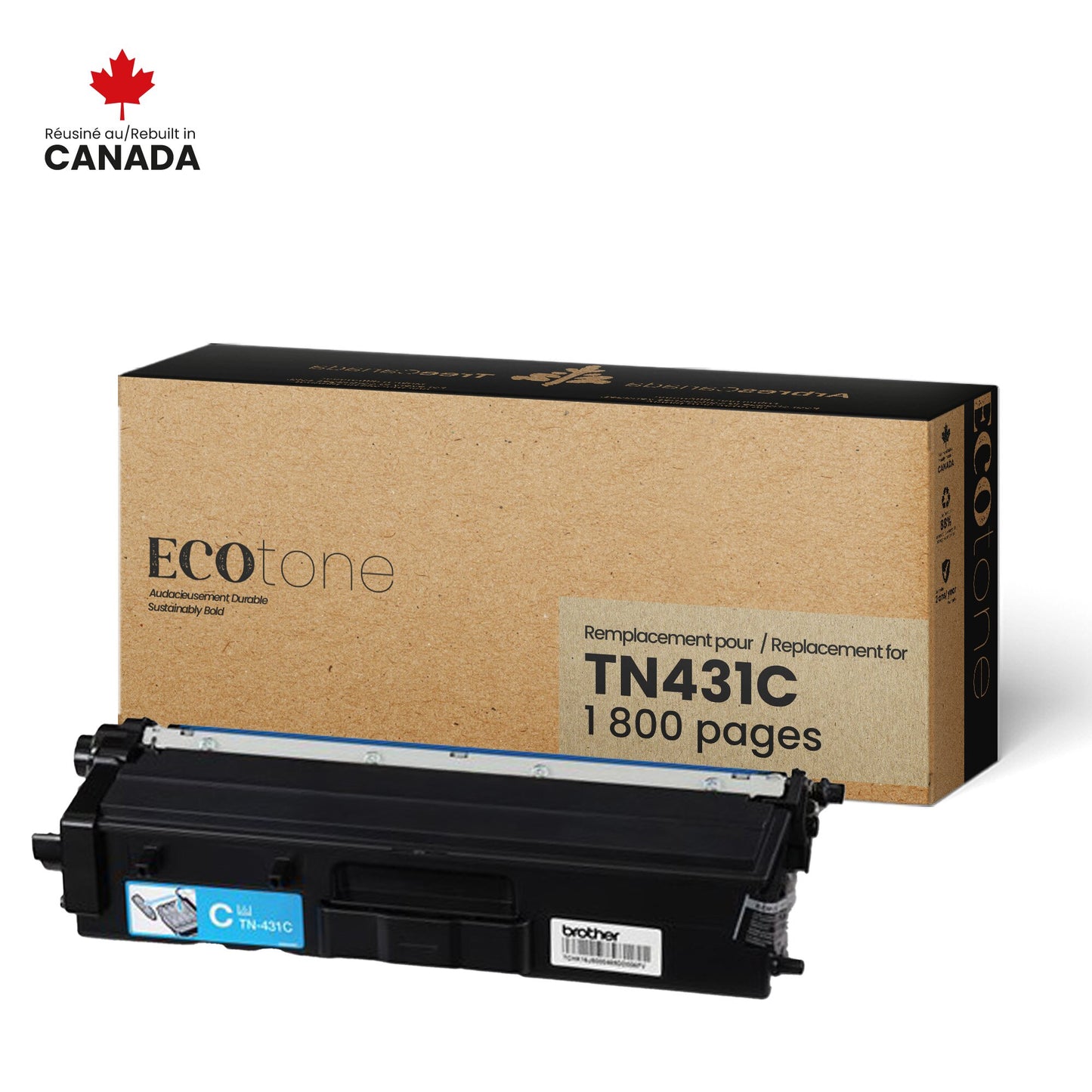 Brother TN431C Reman Ecotone Cyan 1.8K