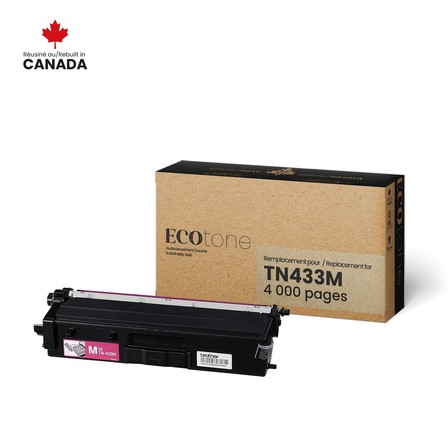 Brother TN433M Reman Ecotone Magenta 4K