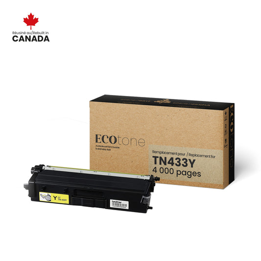 Brother TN433Y Reman Ecotone Jaune 4K