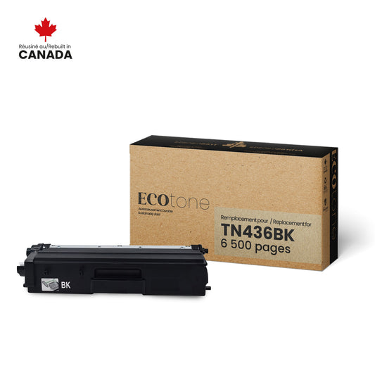 Brother TN436BK Reman Ecotone Noir 6.5K