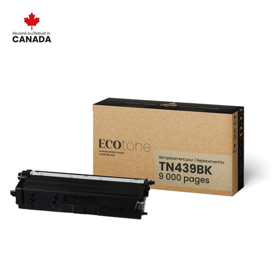 Brother TN439BK Reman Ecotone Noir 9K