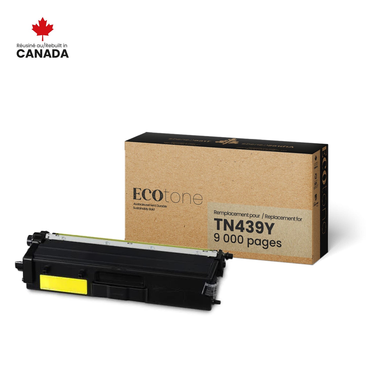 Brother TN439Y Reman Ecotone Yellow 9K