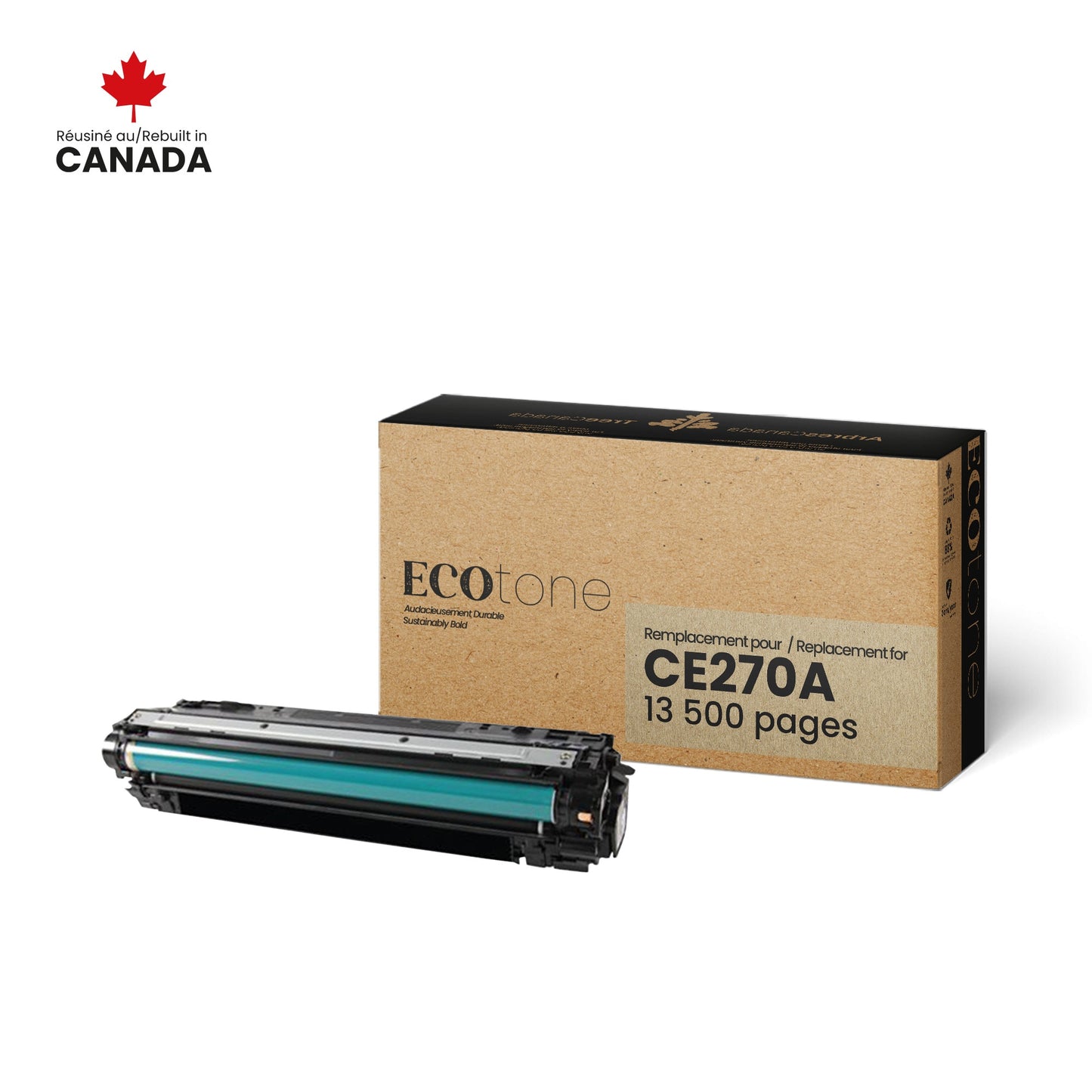 HP CE270A Reman Ecotone Black 13.5K