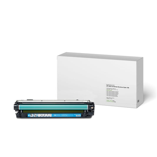HP CE271A Reman Blanc Boîte Cyan 15K