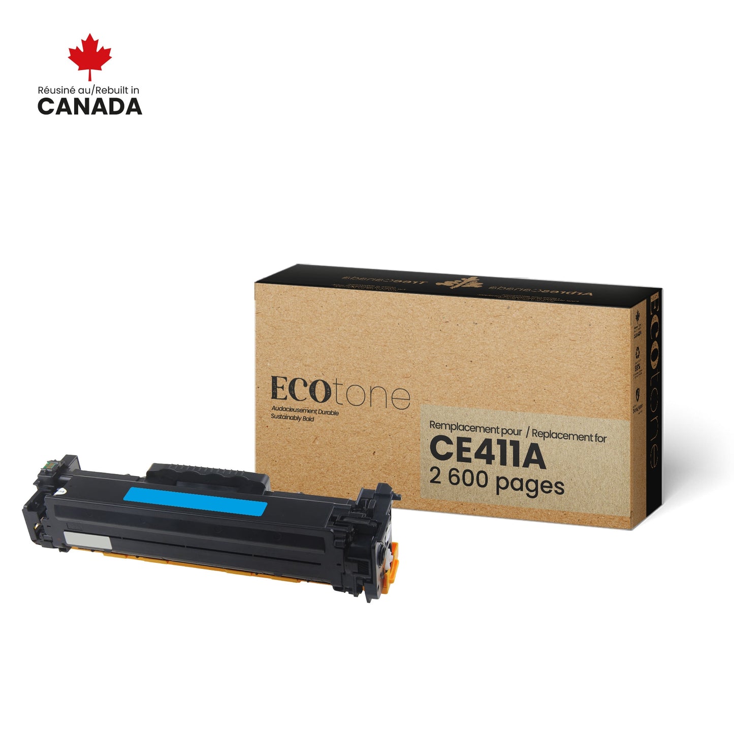 HP CE411A Reman Ecotone Cyan 2.6K