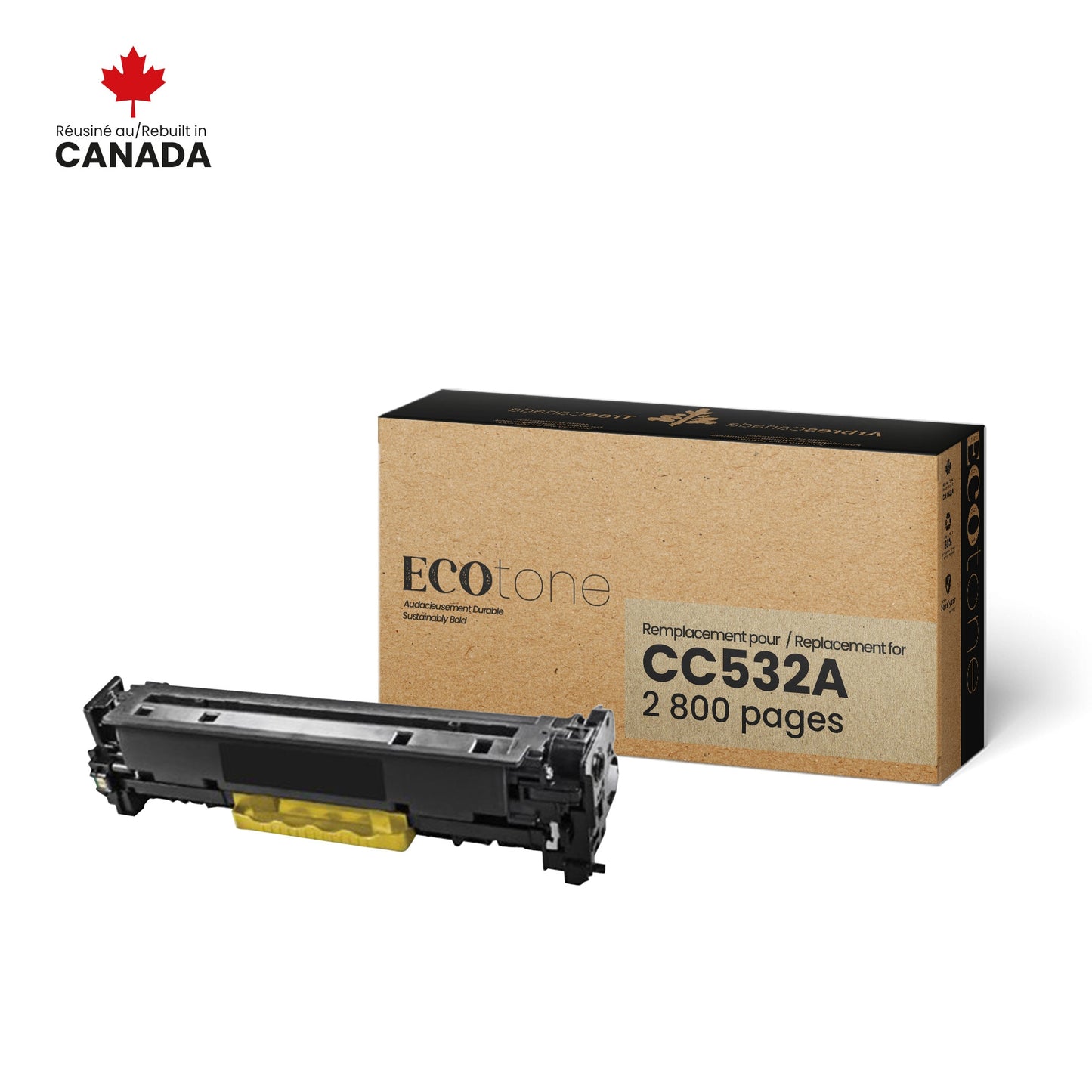 HP CC532A Reman Ecotone Yellow 2.8K