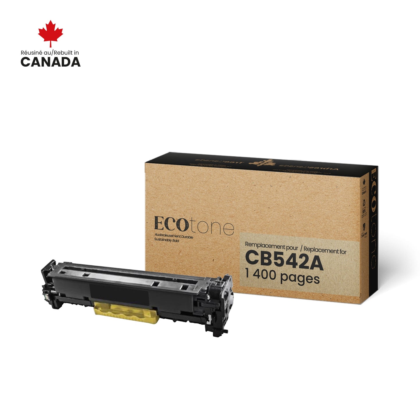 HP CB542A Reman Ecotone Yellow 1.4K