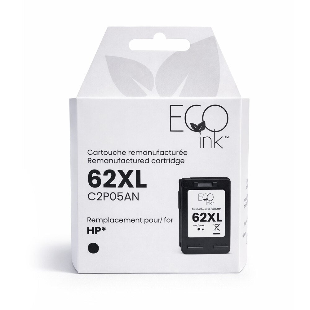 HP No.62XL C2P05AN Reman Black EcoInk