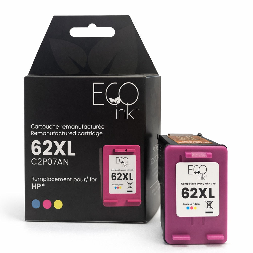 HP No.62XL C2P07AN Reman Color EcoInk