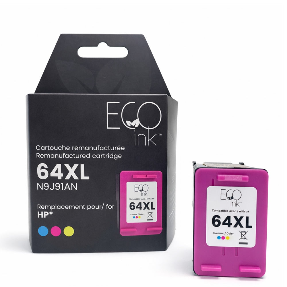 HP No.64XL N9J91AN Reman Color EcoInk