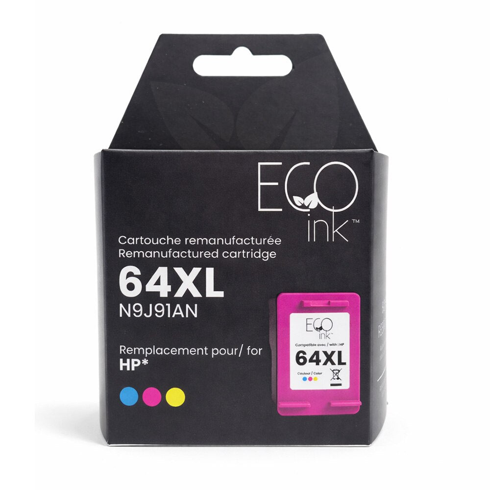 HP No.64XL N9J91AN Reman Color EcoInk