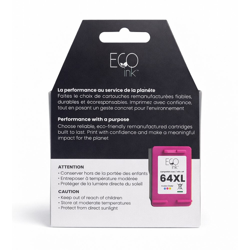 HP No.64XL N9J91AN Reman Color EcoInk