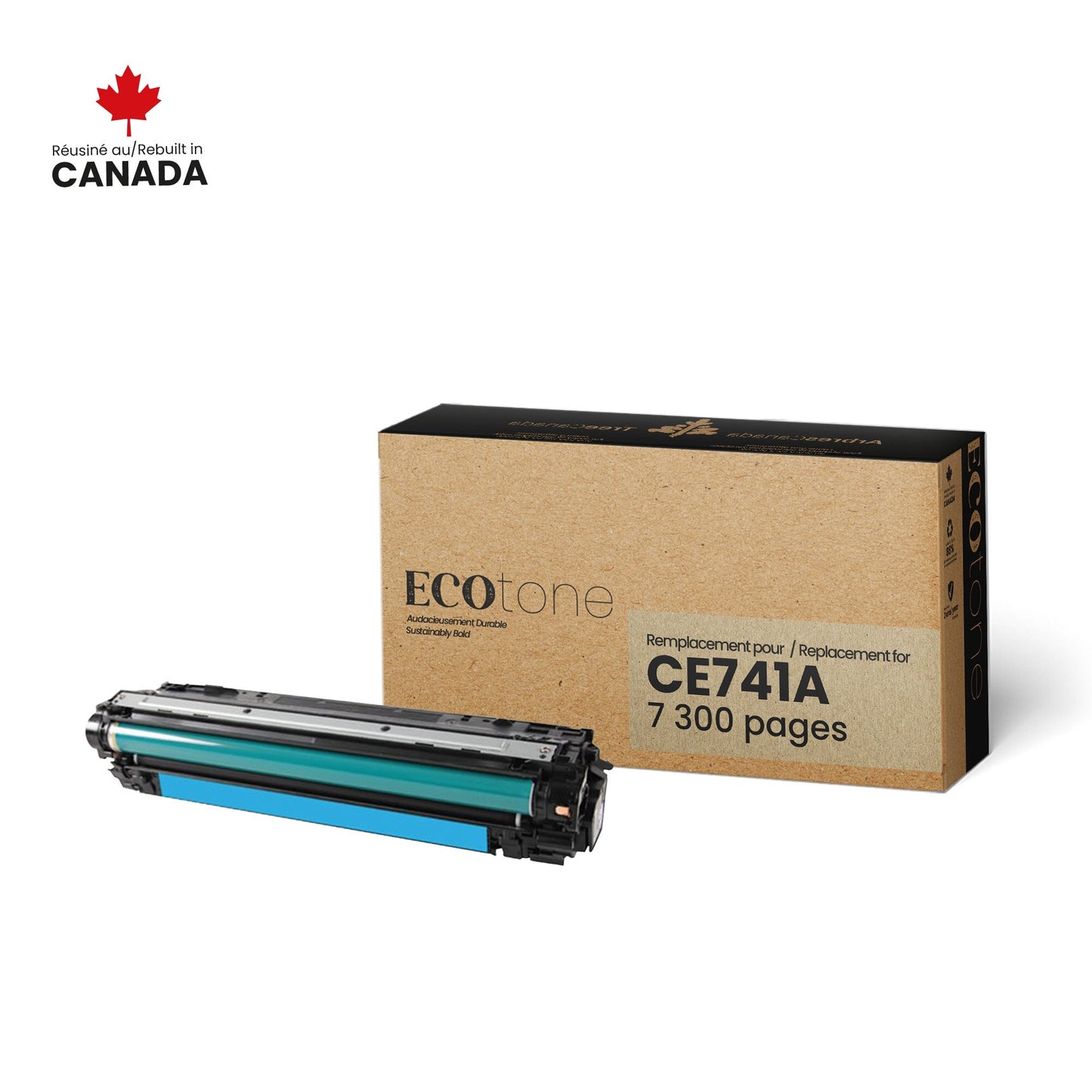 HP CE741A Reman Ecotone Cyan 7.3K