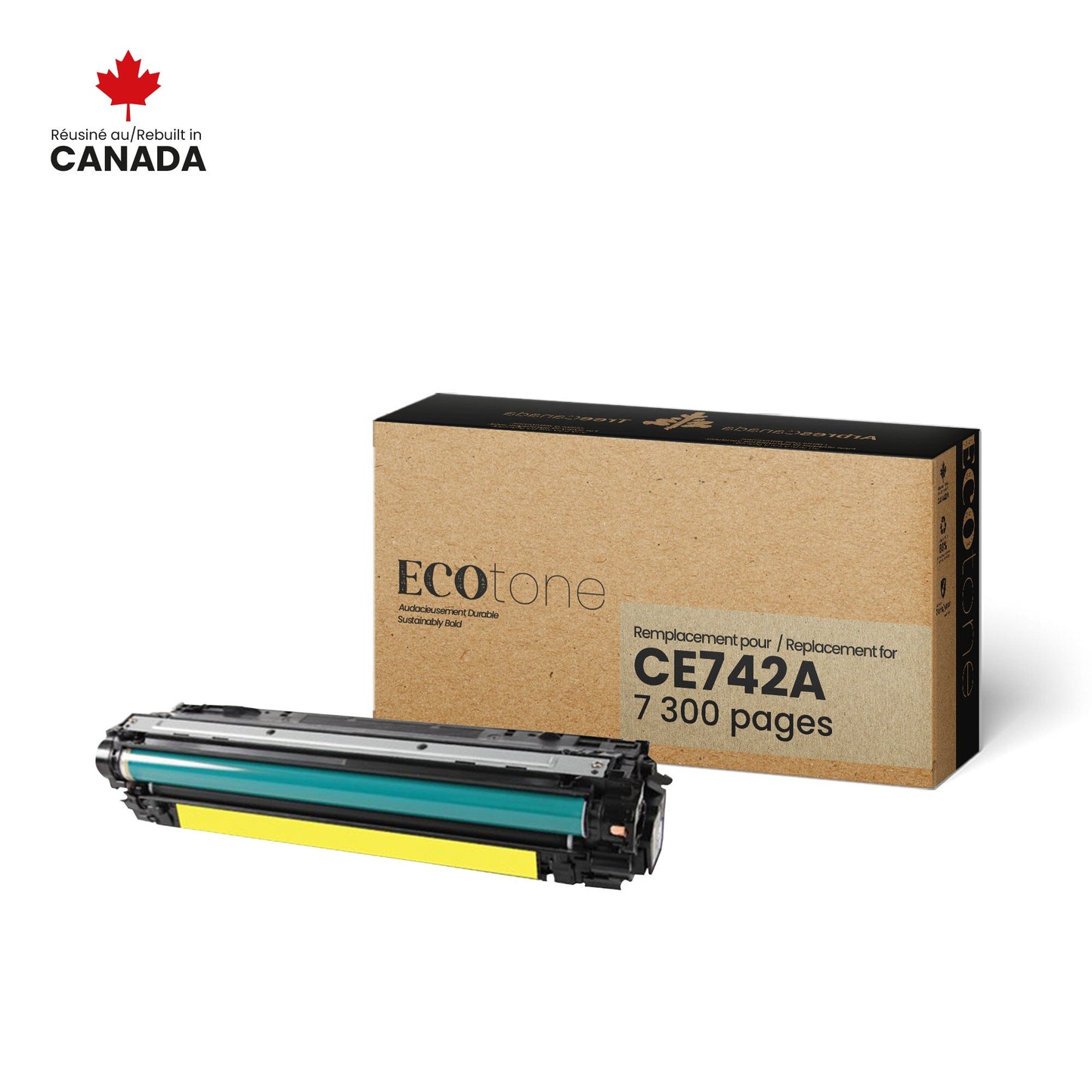HP CE742A Reman Ecotone Yellow 7.3K