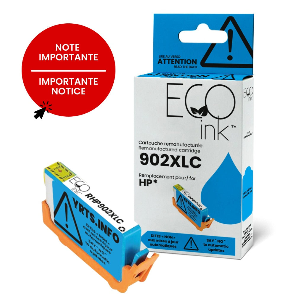 HP No.902XL T6M02AN Reman Cyan EcoInk YRTS