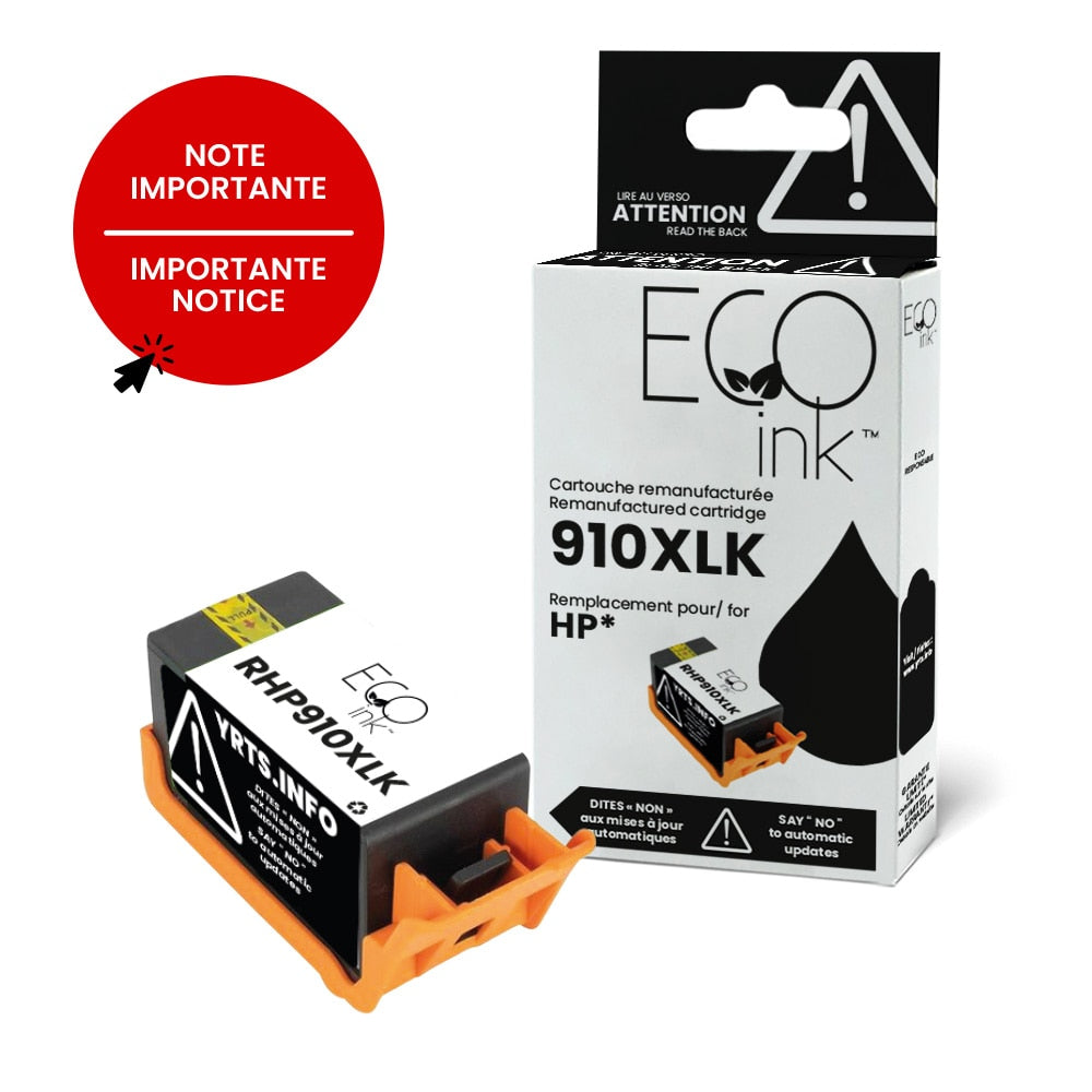 HP 910XL (3YL65AN) Reman Eco Ink YRTS Black 825 pages
