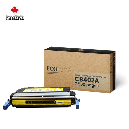 HP CB402A Reman Ecotone Jaune 7.5K