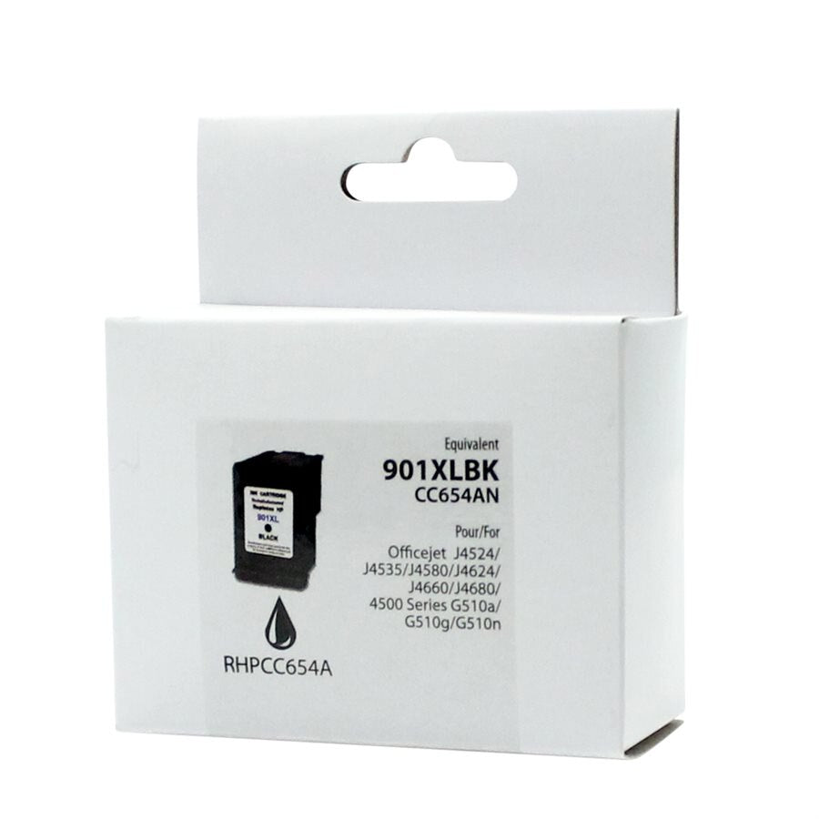 HP No. 901XL CC654A Reman Black Neutral Box  TBD