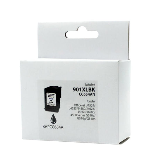 HP No. 901XL CC654A Reman Noir Neutral Boîte  TBD