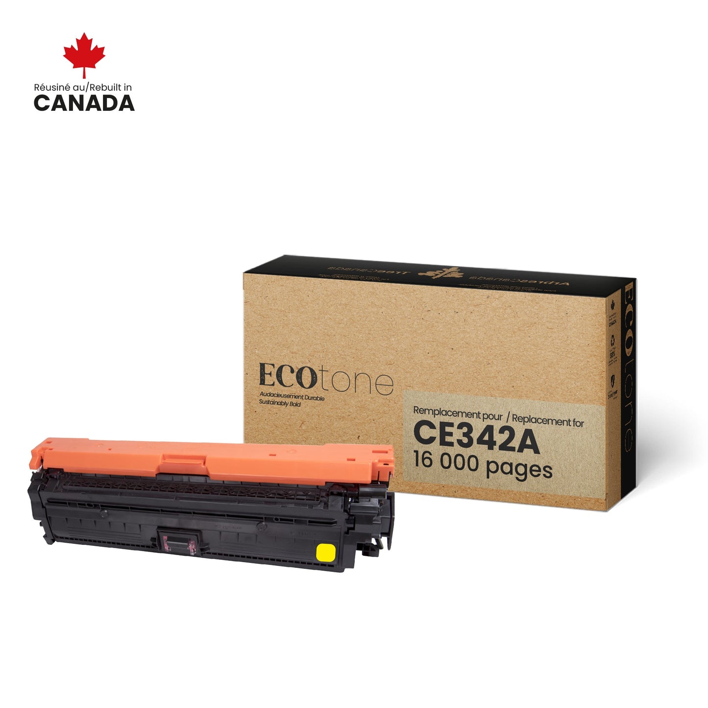 HP CE342A Reman Ecotone Yellow 16K