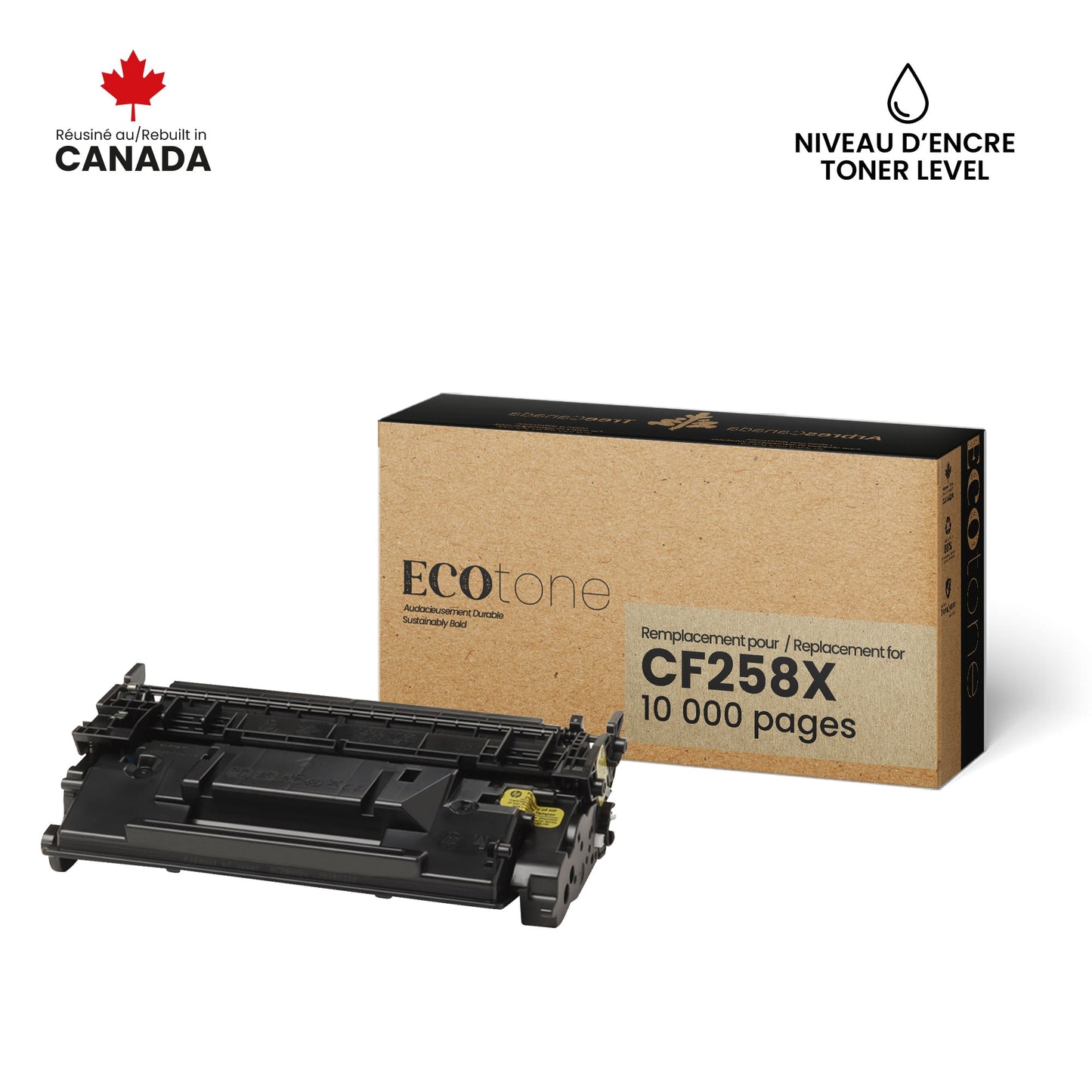 HP CF258X Reman Ecotone 10K (With Ink level)