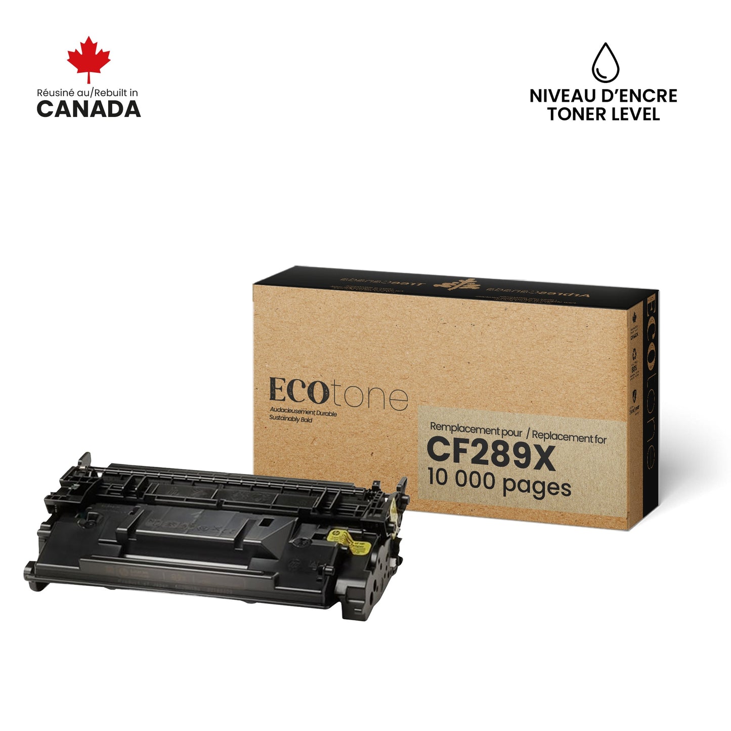 HP CF289X Reman Ecotone Black 10K (With toner level)