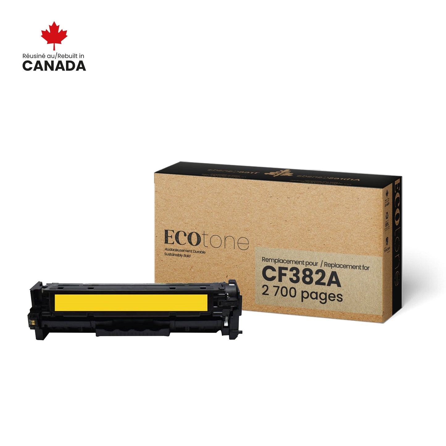 HP CF382A Reman Ecotone Yellow 2.7K