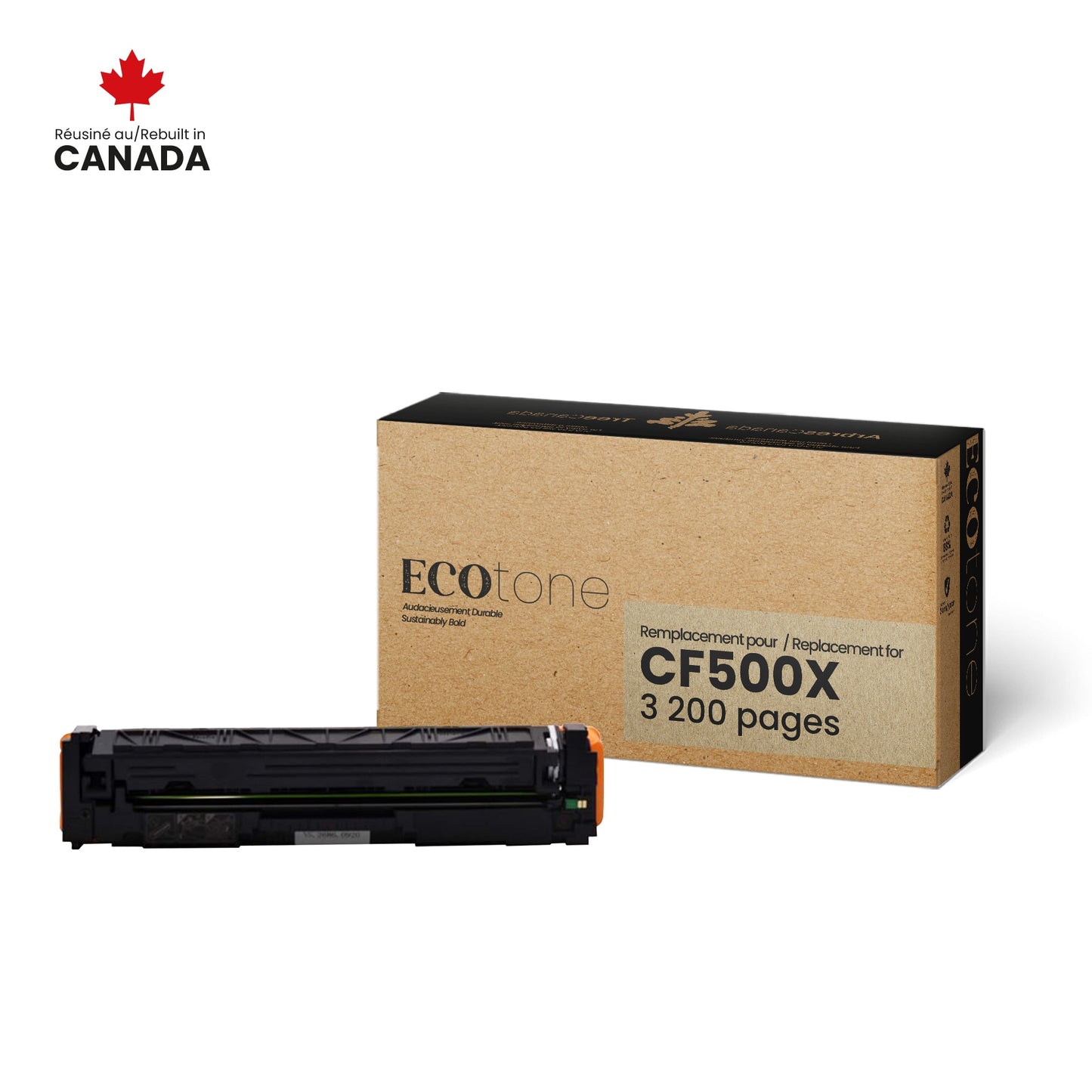 HP CF500X Reman Ecotone Black 3.2K