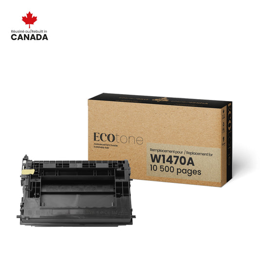 HP W1470A Reman Ecotone Noir 10.5K (Sans toner level)