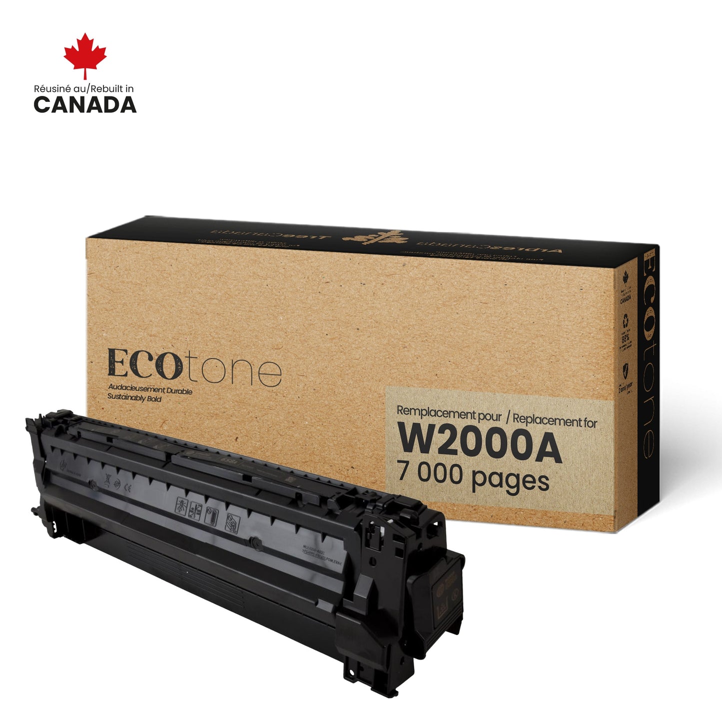 HP W2000A Reman Ecotone Black 7K (with toner level)