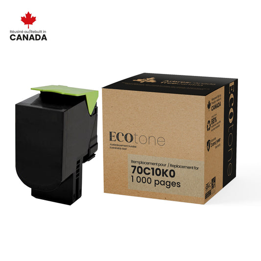 Lexmark 70C10K0 Reman Ecotone Noir 1K