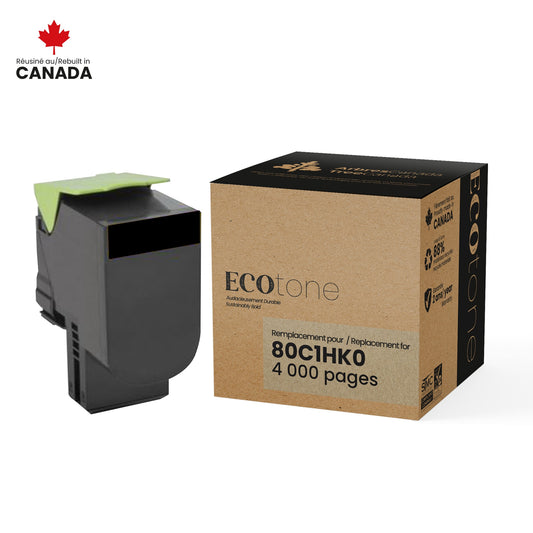 Lexmark 80C1HK0 Reman Ecotone Noir 4K