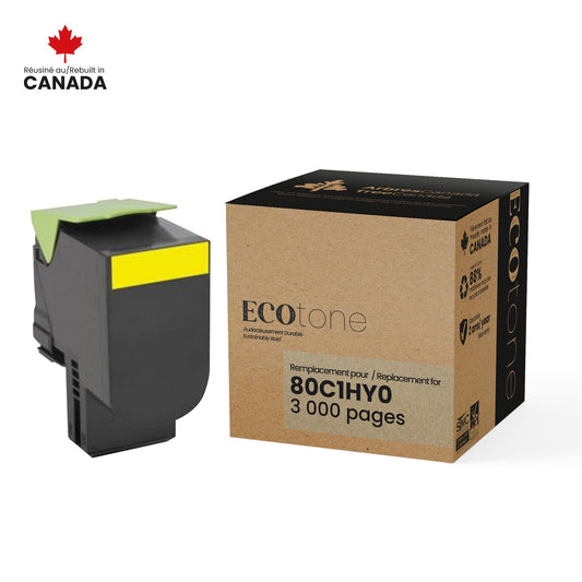 Lexmark 80C1HY0 Toner EcoTone Jaune 3K
