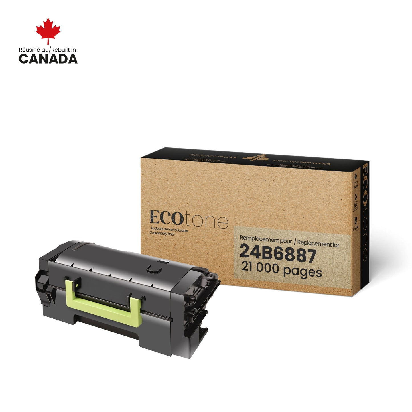 Lexmark 24B6887 Reman Ecotone Black 21K