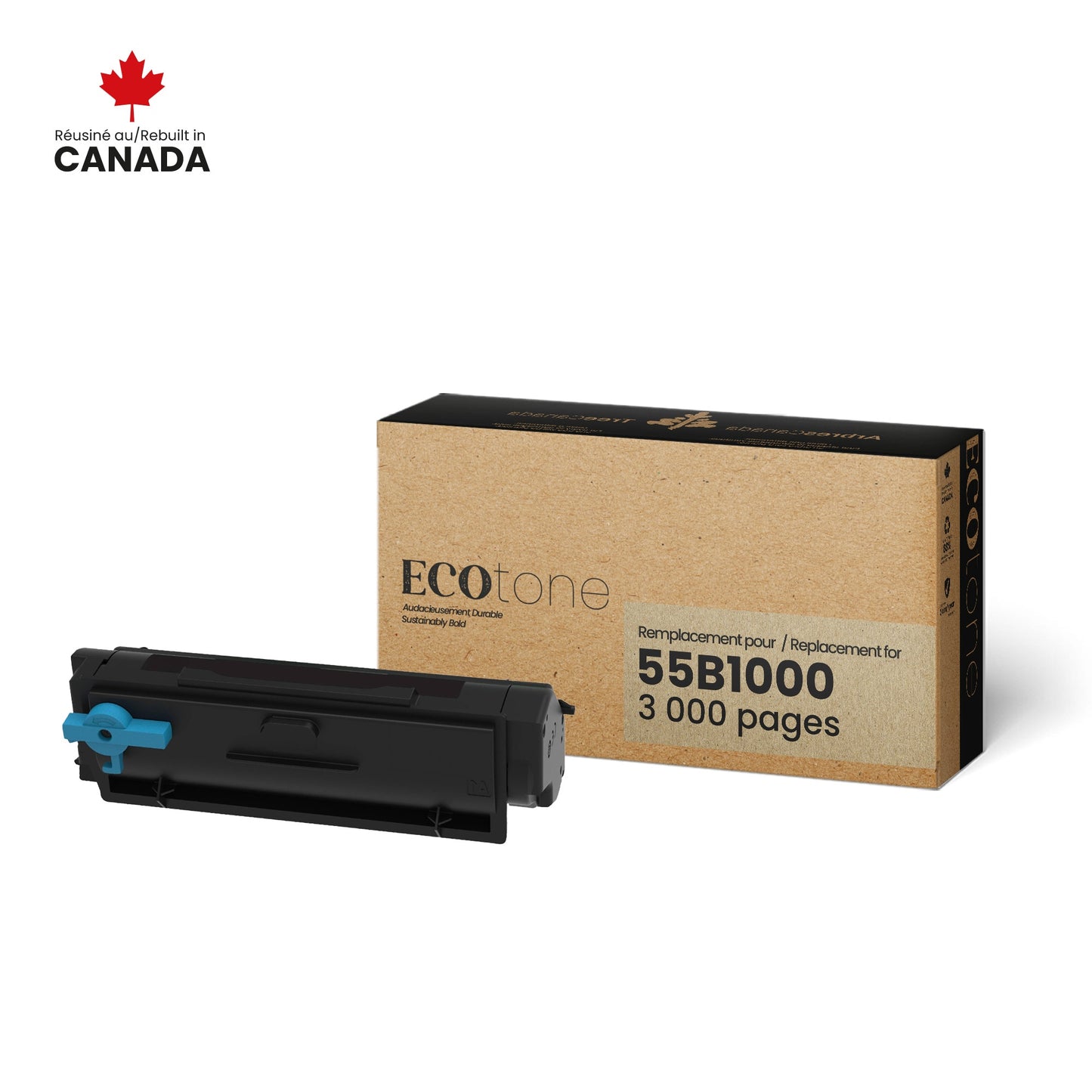 Lexmark 55B1000 Reman Ecotone Noir 3K