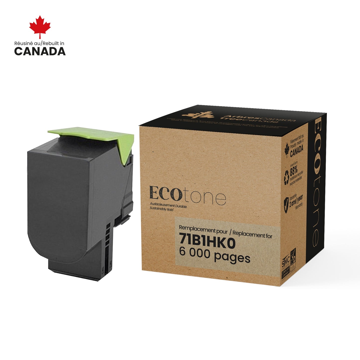 Lexmark 71B1HK0 Reman Ecotone Black 6K
