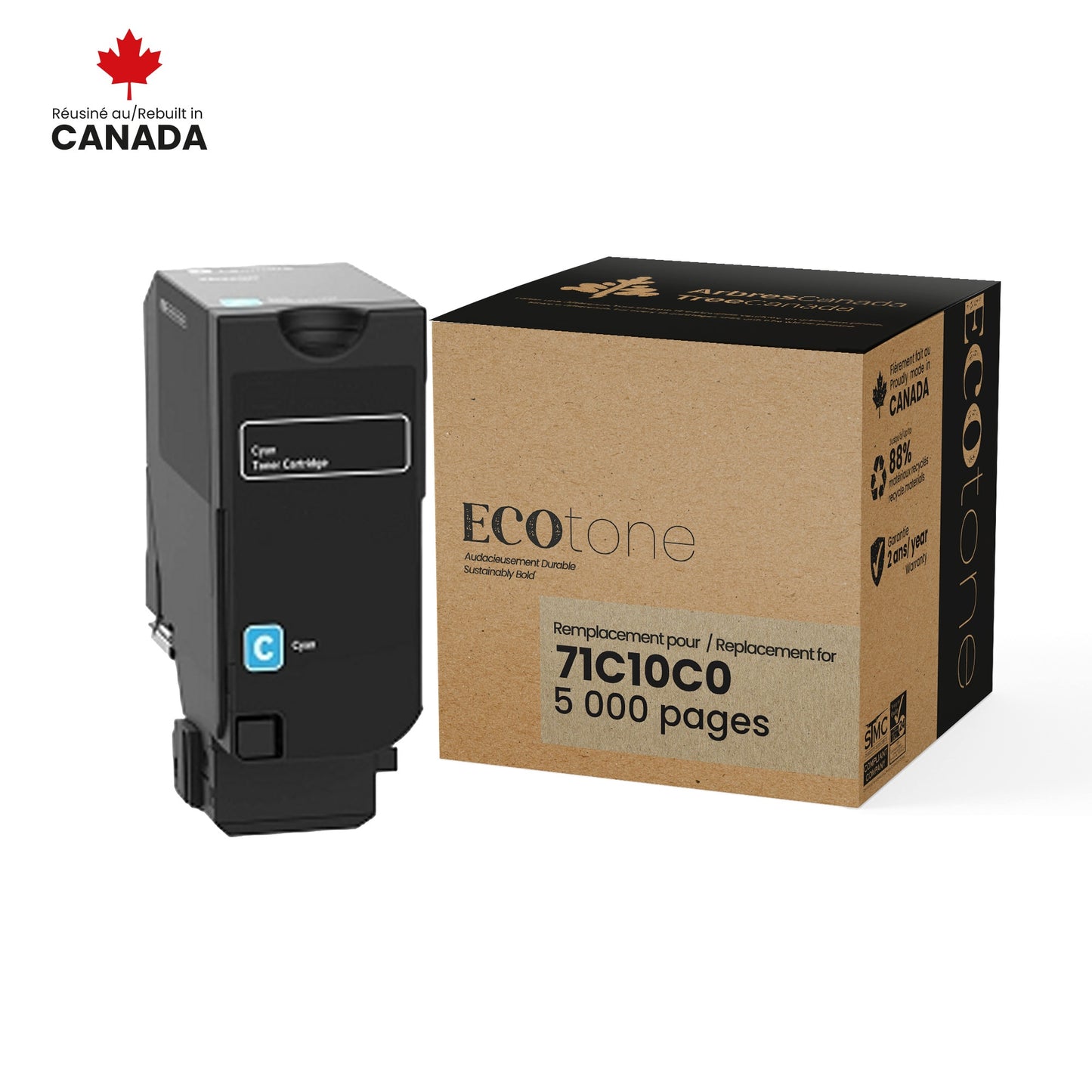 Lexmark 71C10C0 Reman Ecotone Cyan 5K