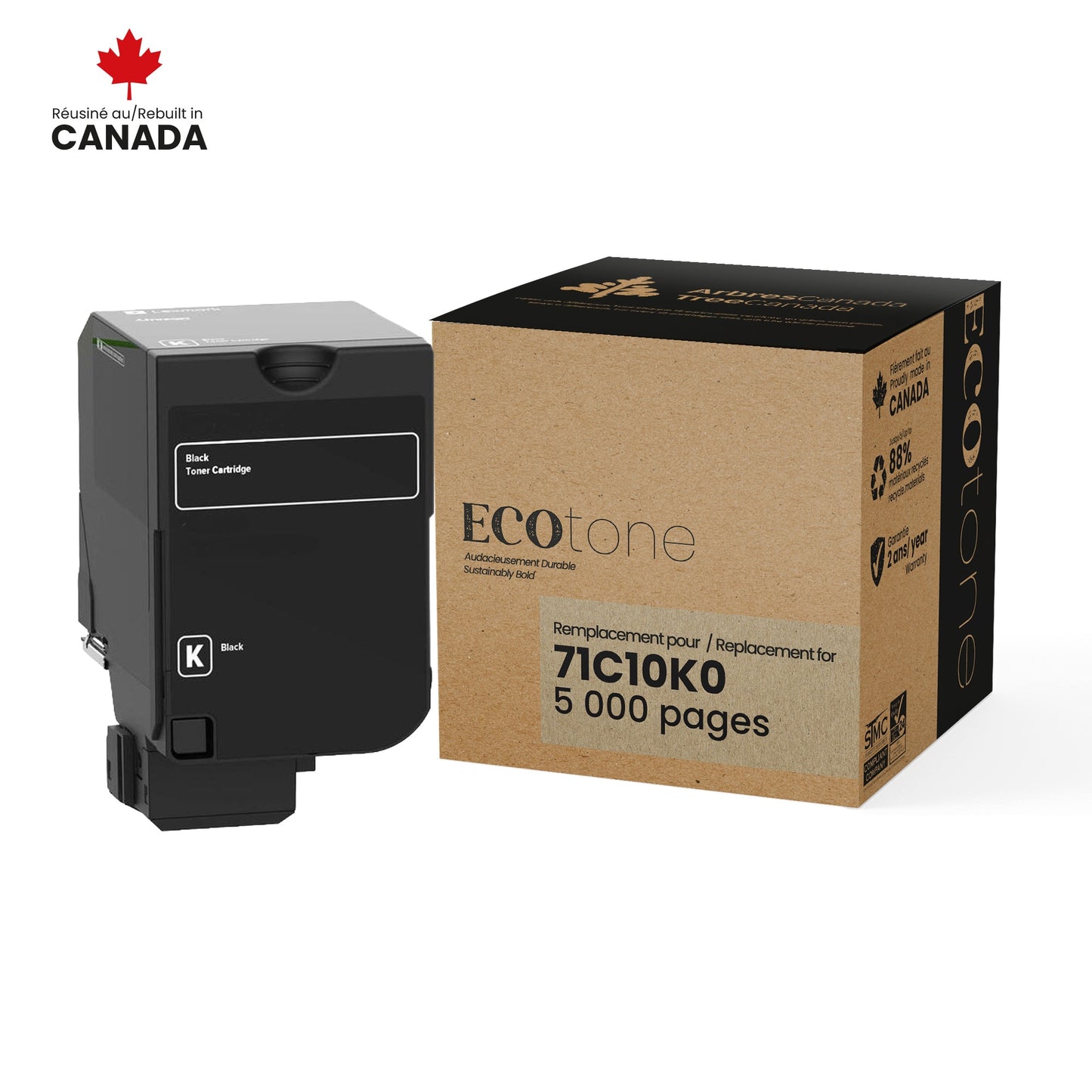 Lexmark 71C10K0 Reman Ecotone Black 5K