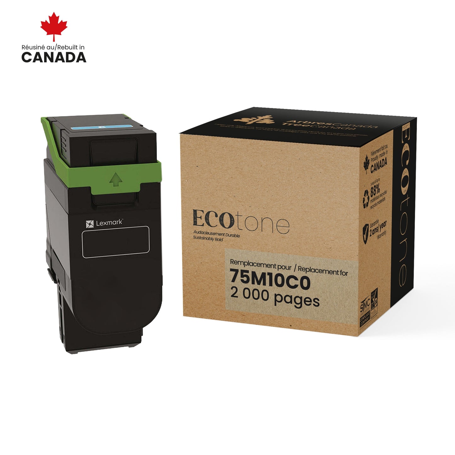 Lexmark 75M10C0 Reman Ecotone Cyan 2K