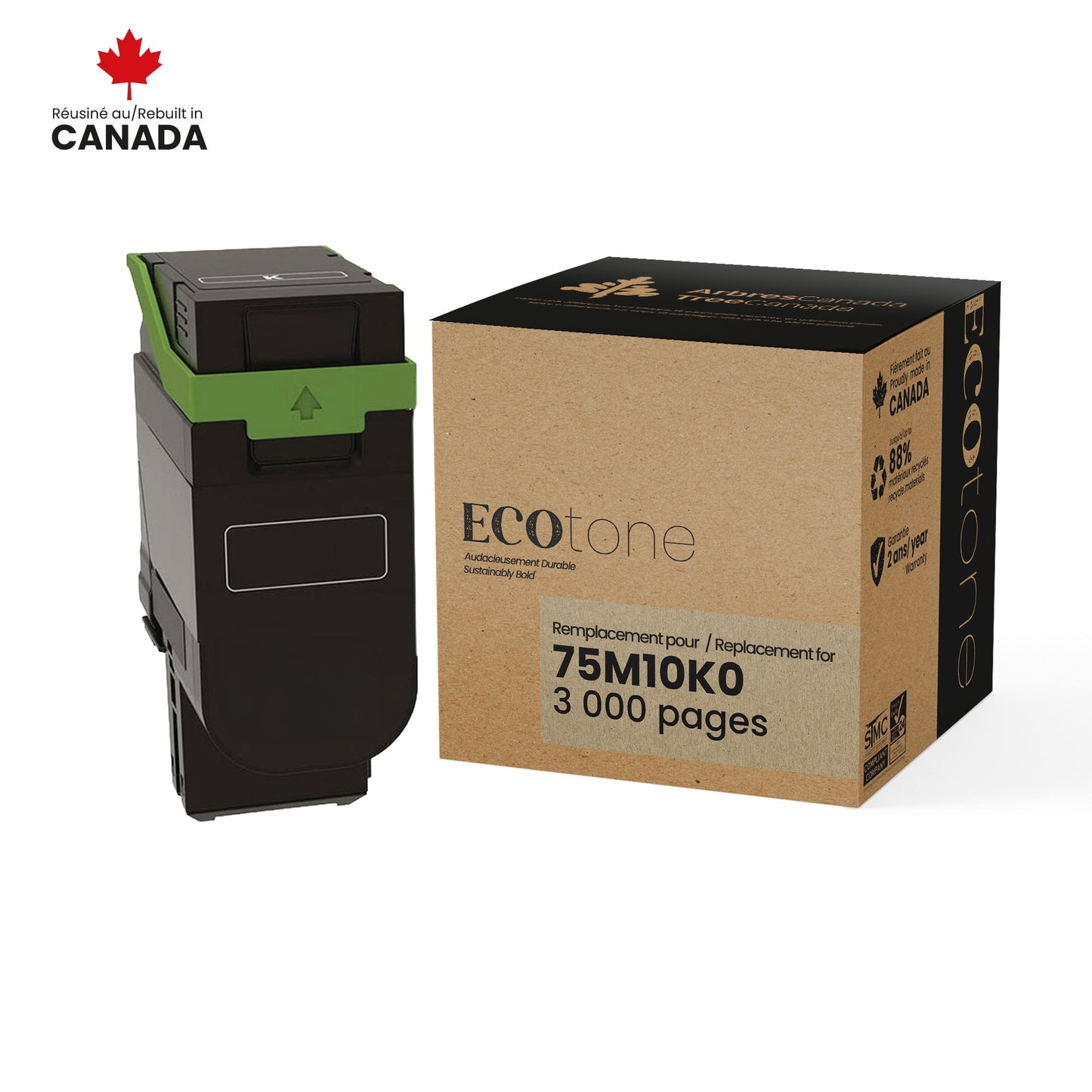 Lexmark 75M10K0 Reman Ecotone Black 3K