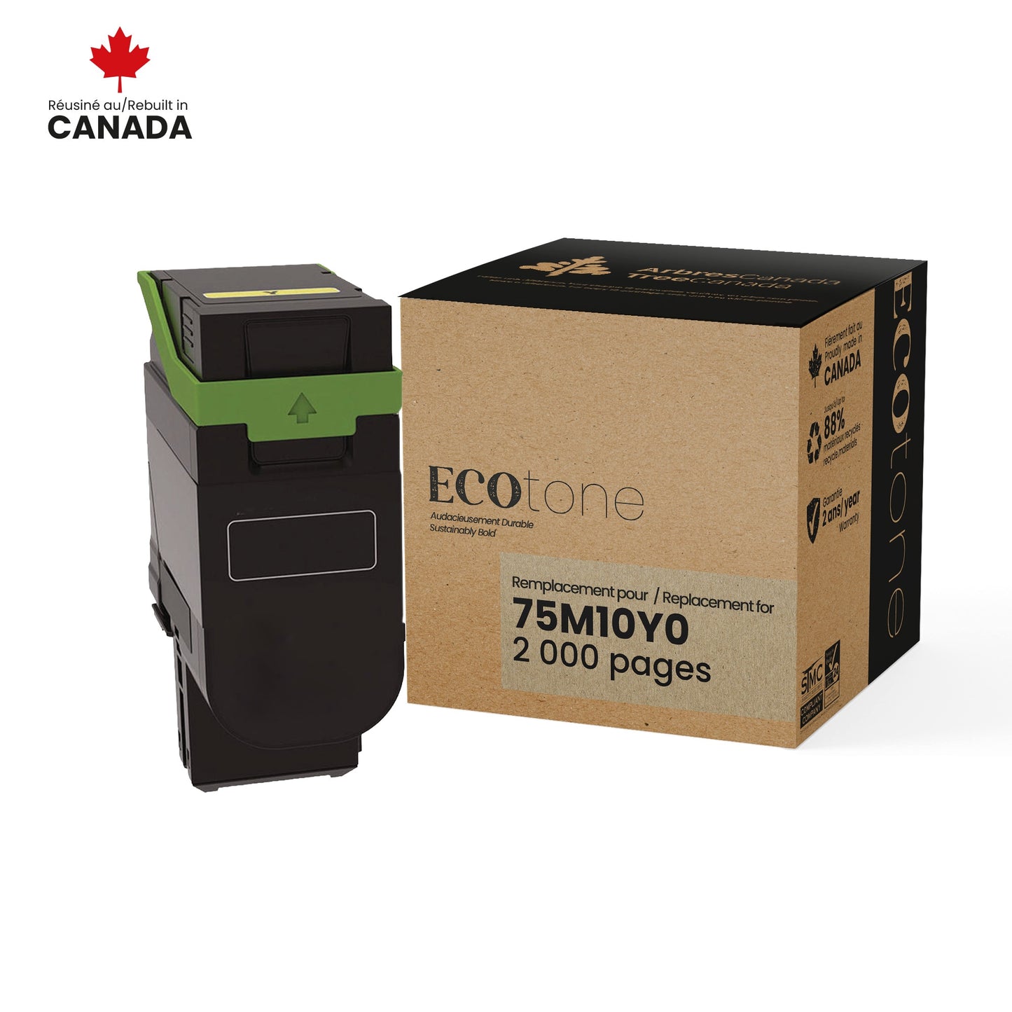 Lexmark 75M10Y0 Reman Ecotone Yellow 2K